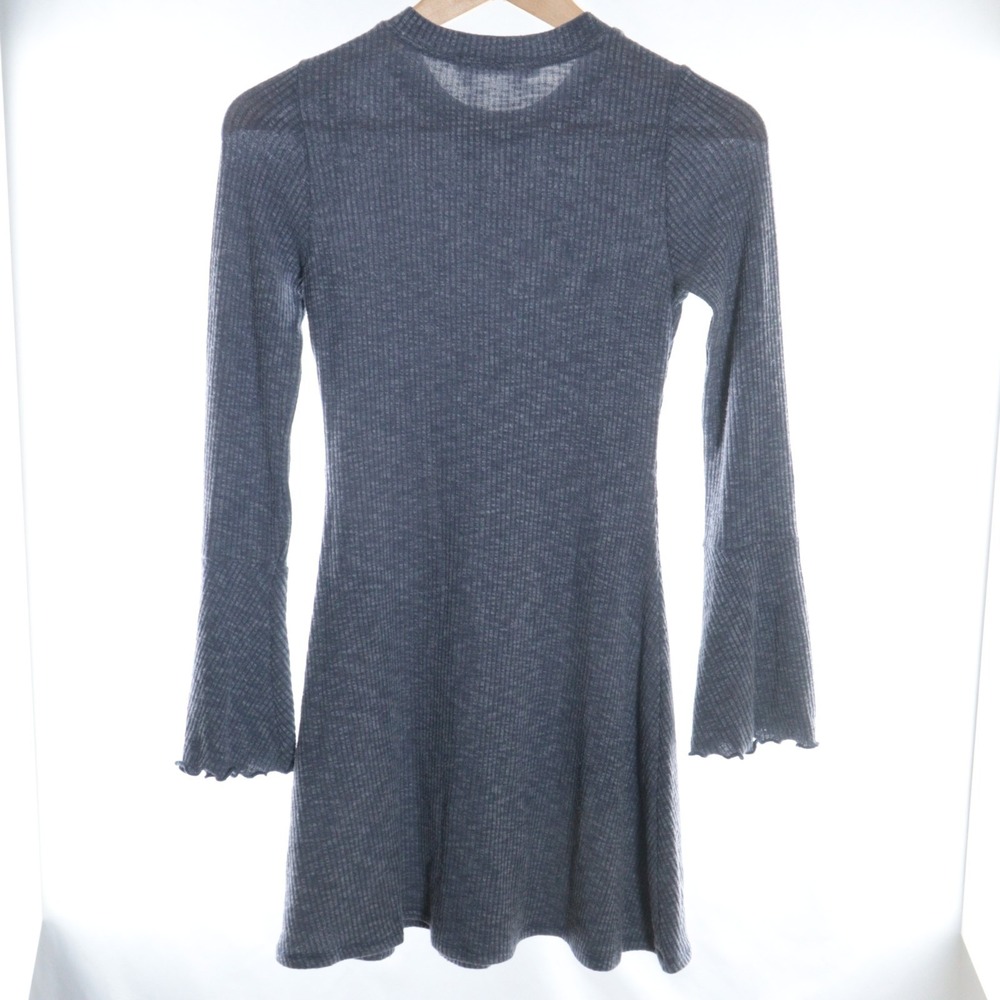 Abercrombie & Fitch‎ Womens XS Blue Gray Ribbed Cap Sleeve Bodycon Mini Dress